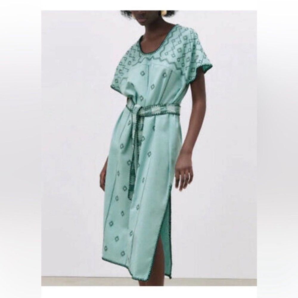 Zara Green Dress with Belt